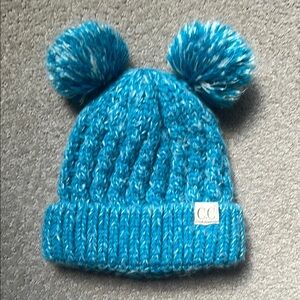 CC Kids Blue Pom-Pom Beanie